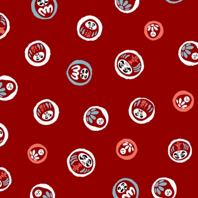 青嵐　だるま柄　赤