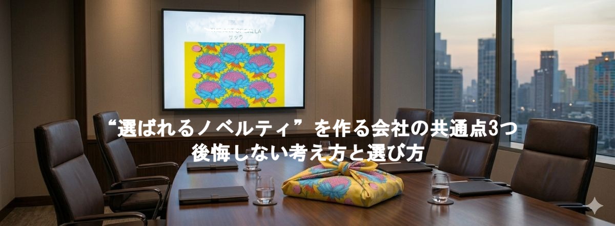 “選ばれるノベルティ”を作る会社の共通点3つ|後悔しない考え方と選び方